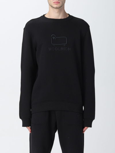 Shop Woolrich Sweatshirt  Men Color Black 1