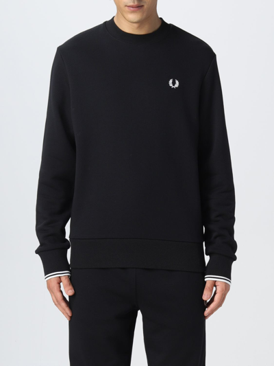 Fred Perry Printed Duchesse Mini Skirt With Pleats In Black