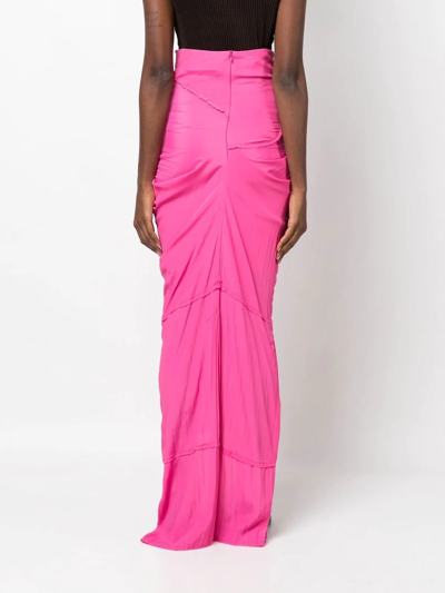 Shop Talia Byre Patched High-waist Pencil Skirt In Pink