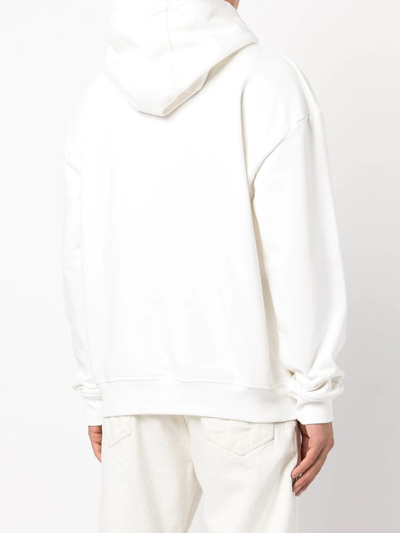 God's Masterful Children Crystal-skull Drawstring Hoodie In White