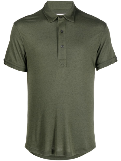 Shop Orlebar Brown Sebastian Cashmere Polo Shirt In Green