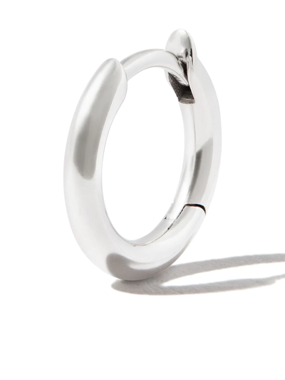 Shop Spinelli Kilcollin 18kt White Gold Micro Hoop Earring In Silber