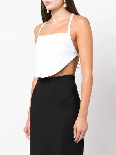 Shop Rosetta Getty Backless Corset Top In White