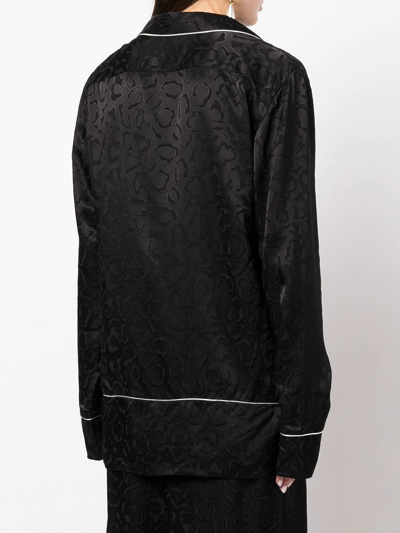 Rosetta Getty Pyjama-style Long-sleeve Shirt In Black