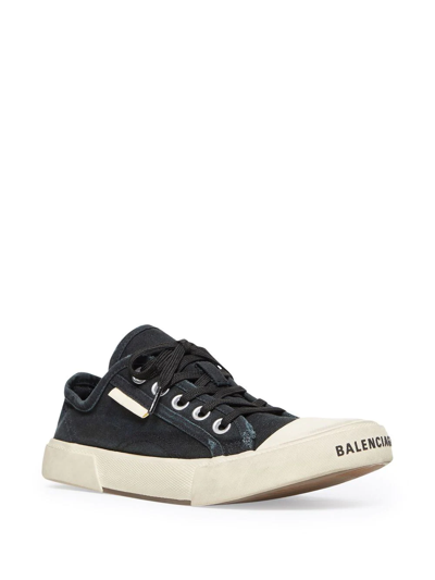 Shop Balenciaga Paris Low-top Sneakers In Schwarz