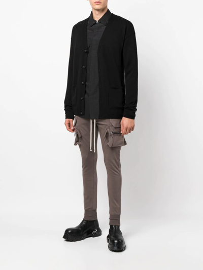 Shop Rick Owens Drawstring-waist Tapered Trousers In Brown