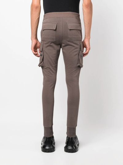 Shop Rick Owens Drawstring-waist Tapered Trousers In Brown