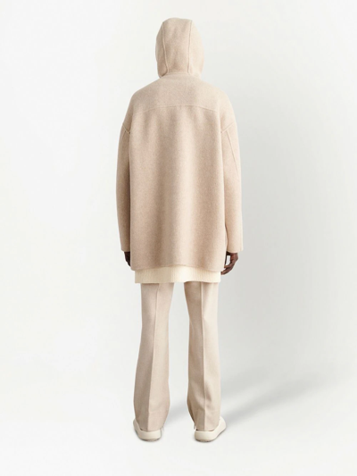 Shop Off-white Hooded Zip-up Jacket In Neutrals