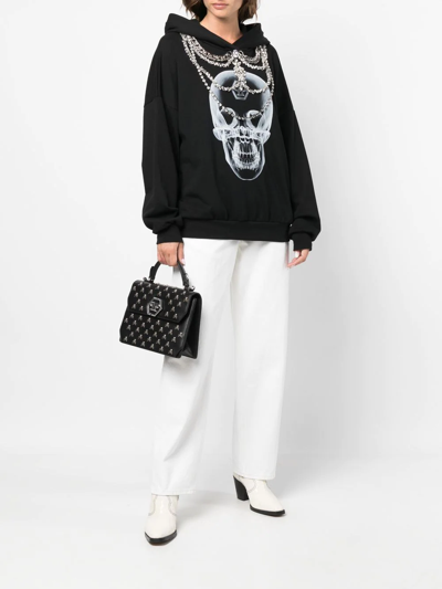 PHILIPP PLEIN X-RAY CRYSTAL-EMBELLISHED HOODIE 