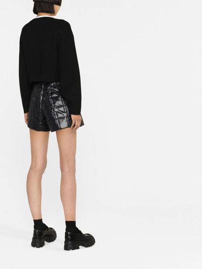 Shop Patou Jp Quilted Shorts In Schwarz