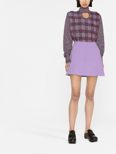 Shop Patou A-line Mini Skirt In Violett
