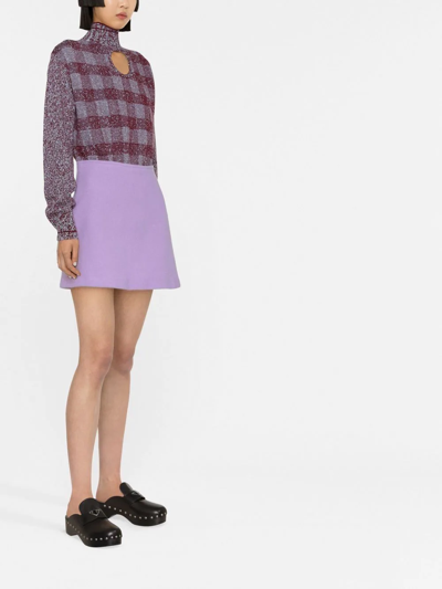 Shop Patou A-line Mini Skirt In Violett