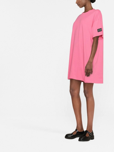 Shop Patou Detachable Collar T-shirt Dress In Rosa
