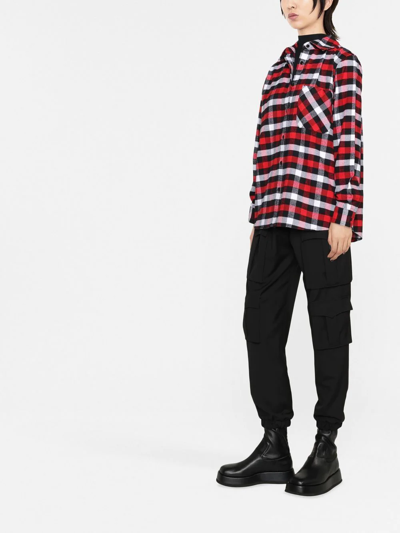 Shop Woolrich Checked Long-sleeved Shirt In Rot