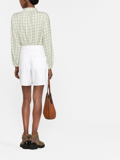 Woolrich Checked Cotton Blouse In Grün