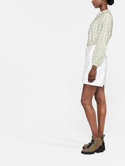 Woolrich Checked Cotton Blouse In Grün