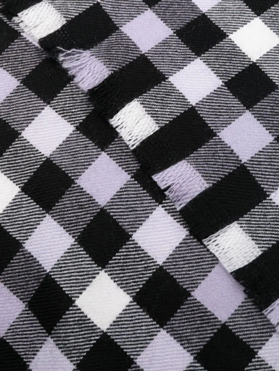 Woolrich Buffalo Gingham-print Scarf In Violett