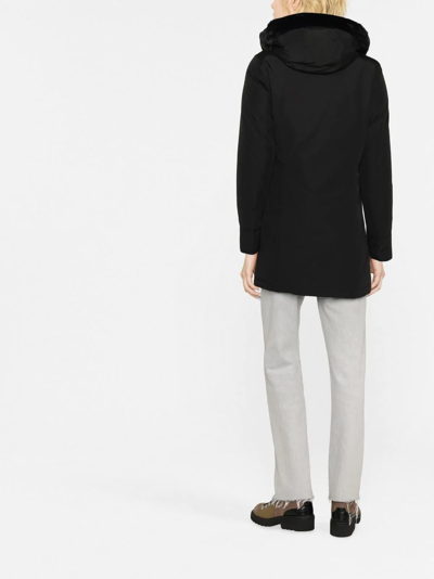 Woolrich Beaker Hooded Parka In Schwarz