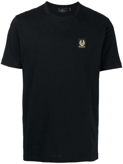 Shop Belstaff Logo-patch Crew Neck T-shirt In Black