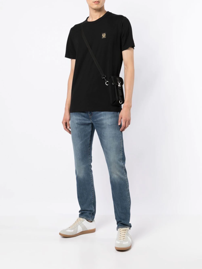 Shop Belstaff Logo-patch Crew Neck T-shirt In Black