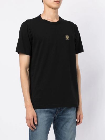 Shop Belstaff Logo-patch Crew Neck T-shirt In Black