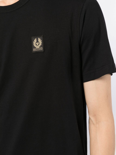 Shop Belstaff Logo-patch Crew Neck T-shirt In Black