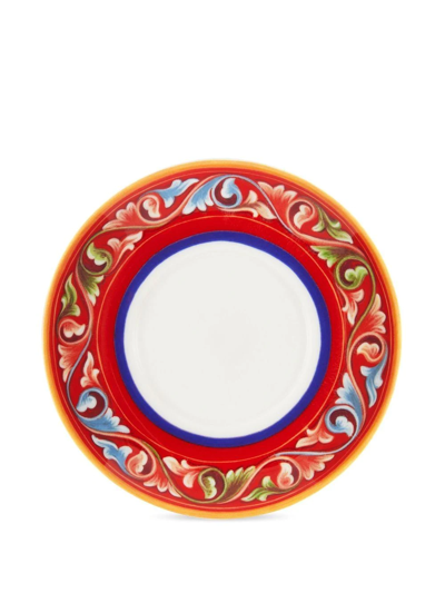 Dolce & Gabbana Geometric-pattern Porcelain Espresso-set In Rot