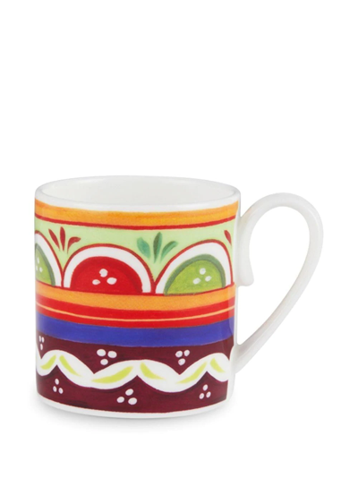 Dolce & Gabbana Geometric-pattern Porcelain Espresso-set In Rot