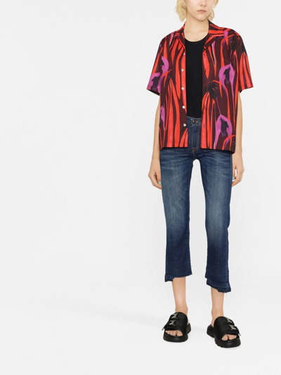 R13 High-rise Cropped Jeans In Blau