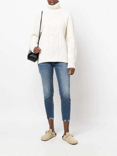 Shop Eleventy Roll-neck Wool Jumper In Nude