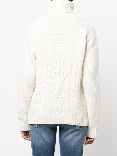 Shop Eleventy Roll-neck Wool Jumper In Nude