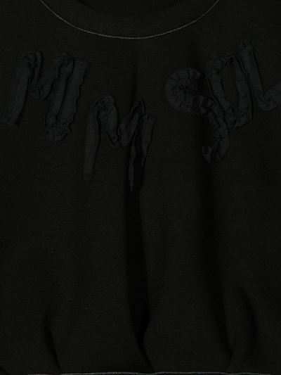 Shop Mi Mi Sol Textured Crew-neck Sweatshirt In Schwarz