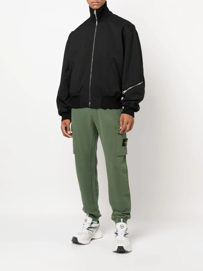 Shop Stone Island Compass-badge Track Pants In Green