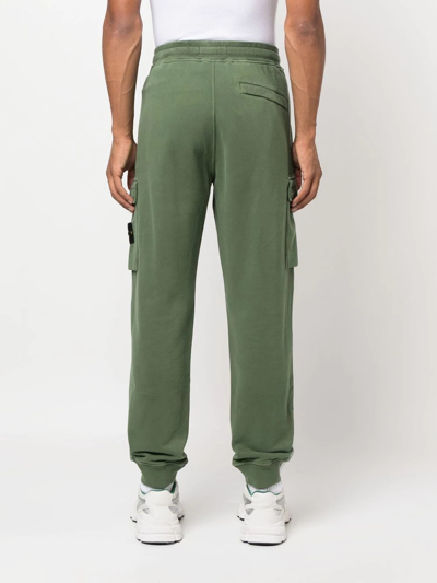 Shop Stone Island Compass-badge Track Pants In Green