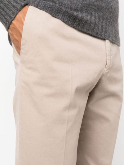 Incotex Slim Fit Trousers With Classic Design And High-quality Fabric In Neutrals