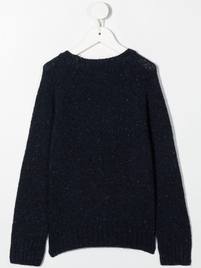 Shop Aspesi Long-sleeve Knitted Jumper In Blau