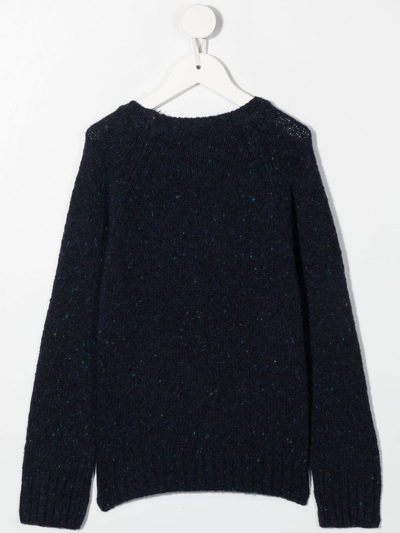 Aspesi Teen Long-sleeve Knitted Jumper In Blau