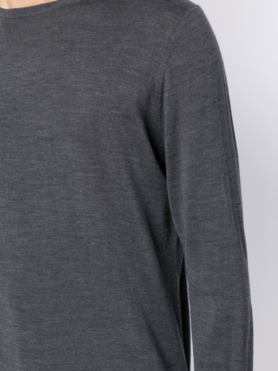 Aspesi Melange-effect Wool Sweater In Grey