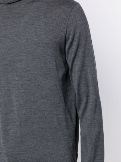 Shop Aspesi Roll-neck Virgin Wool Jumper In Grey