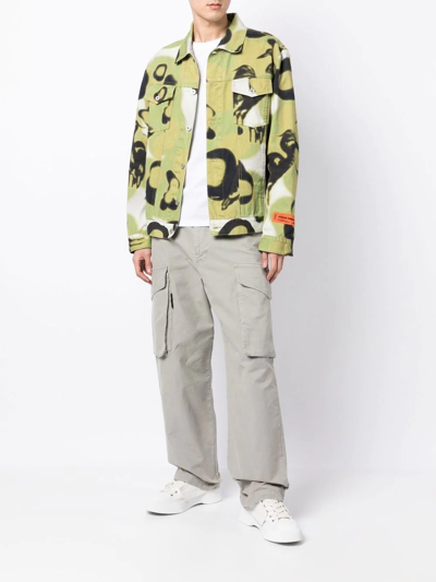 Msgm Straight-leg Cargo Trousers In Green