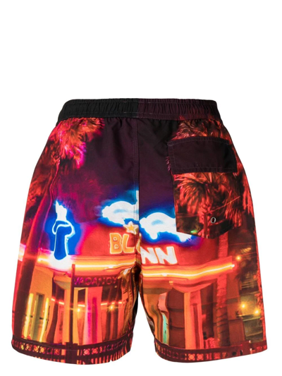 Blue Sky Inn Graphic-print Deck Shorts In Rot