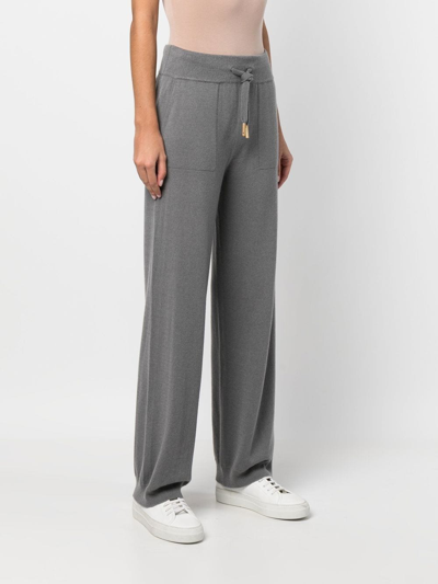 Lorena Antoniazzi Drawstring Straight-leg Trousers In Grau