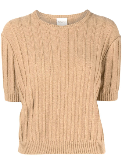 Shop Khaite Esmerelda Cashmere Sweater In Brown