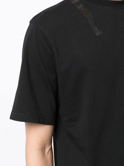 Shop Heliot Emil Short-sleeve Cotton T-shirt In Black