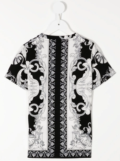 Shop Versace All-over Baroque-print T-shirt In Schwarz