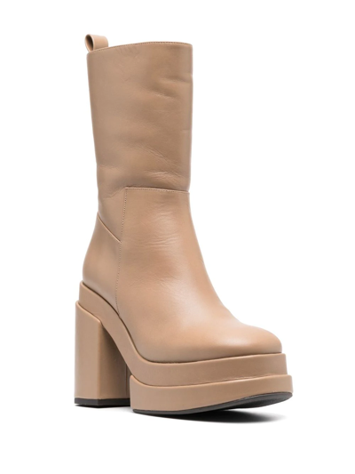 Shop Paloma Barceló Eros 125mm Heel Boots In Nude