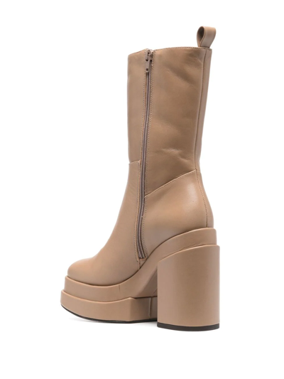 Shop Paloma Barceló Eros 125mm Heel Boots In Nude