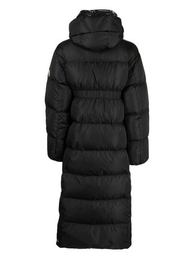 Moncler Zipped-up Padded Coat In Black