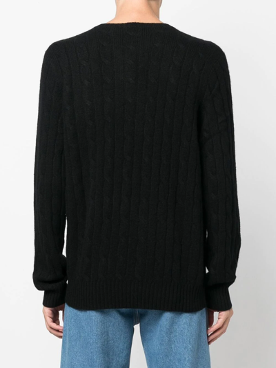 Shop Polo Ralph Lauren Cable-knit Cashmere Jumper In Schwarz