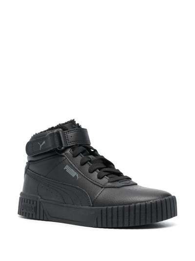 Puma Carina 2.0 Mid Lined Sneakers In Black- Black-dark Shadow | ModeSens